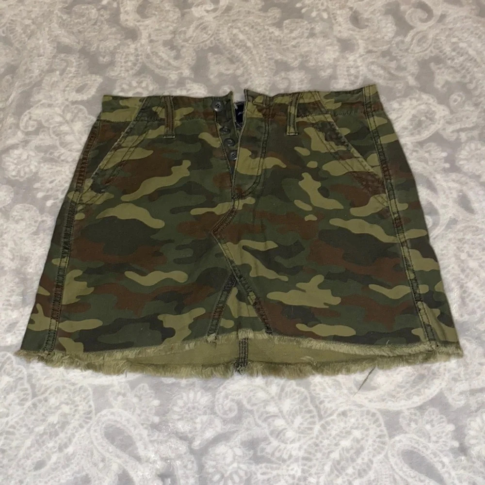 AE camo jean skirt
